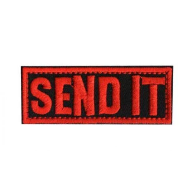 Tactical Embroidery Patch Airsoft Morale Patch 2 Send It Tactical Embroidery Patch Hook & Loop Morale Patch Military Patch for Clothing Accessory Backpack Armband (2pcs)