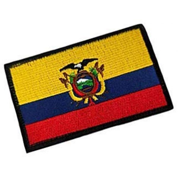 Embroidery Patch Airsoft Morale Patch 2 Ecuadorian Flag Patch Military Hook Loop Tactics Morale Embroidered Patch