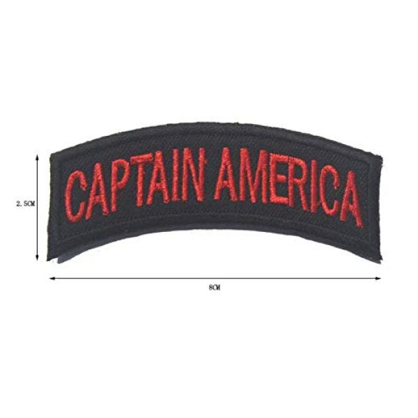 Tactical Embroidery Patch Airsoft Morale Patch 1 Captain America Tactical Embroidery Patch Hook & Loop Morale Patch Military Patch for Clothing Accessory Backpack Armband (color1)