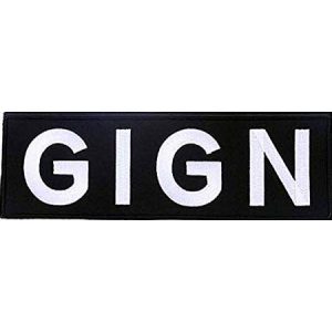 Embroidery Patch Airsoft Morale Patch 1 GIGN France Gendarmerie Military Hook Loop Tactics Morale Embroidered Patch (color1)