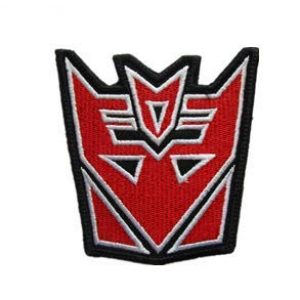 Tactical Embroidery Patch Airsoft Morale Patch 1 Transformers Decepticon Head Tactical Embroidery Patch Hook & Loop Morale Patch Military Patch for Clothing Accessory Backpack Armband (red)
