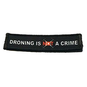 RedheadedTshirts Airsoft Morale Patch 1 1x4" Droning is Not a Crime Morale Patch. 1x4" Hook and Loop Made in The USA Perfect for Your Rucksack, Pack Bag, Molle Gear, Operator hat or Cap!