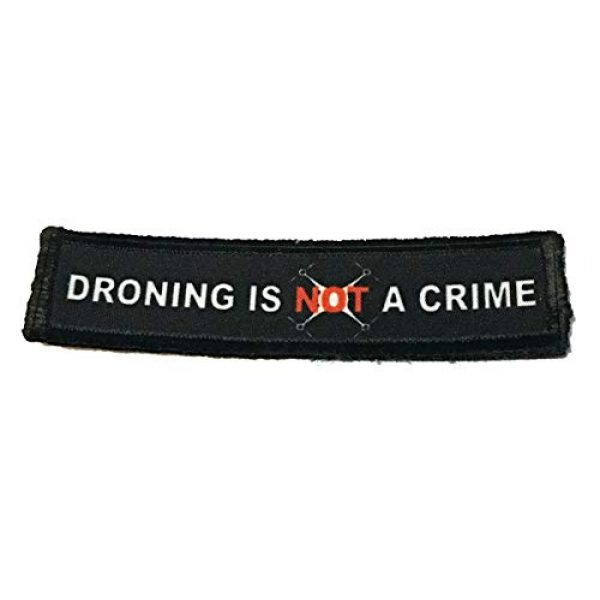 RedheadedTshirts Airsoft Morale Patch 1 1x4" Droning is Not a Crime Morale Patch. 1x4" Hook and Loop Made in The USA Perfect for Your Rucksack, Pack Bag, Molle Gear, Operator hat or Cap!