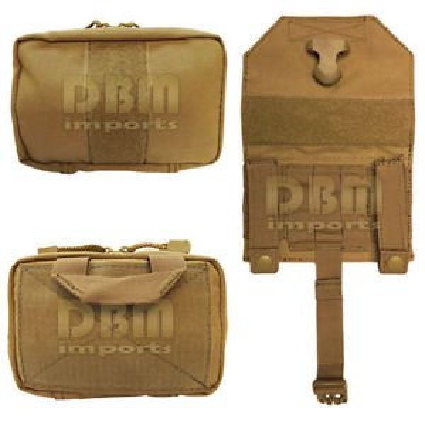 DBM IMPORTS Tactical Pouch 5 TAN Molle Tactical EMT First Response Pouch First Aid Responder Medic Bag