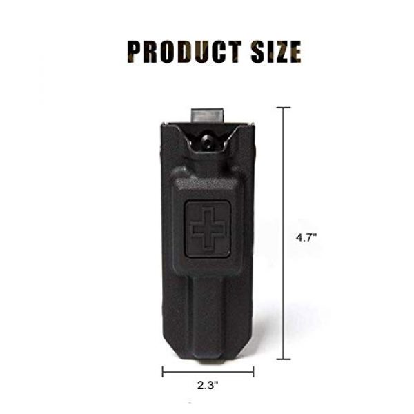 Catrne Tactical Pouch 6 Tourniquet Holder, Molle Tourniquet Pouch for CAT Combat Application Gen 7 or Older, Fits Up to 2" Width Belt Carrier Storage Box for Outdoor Hunting, Police Gear, Outdoor Rescue (Black, 3 Pcs)