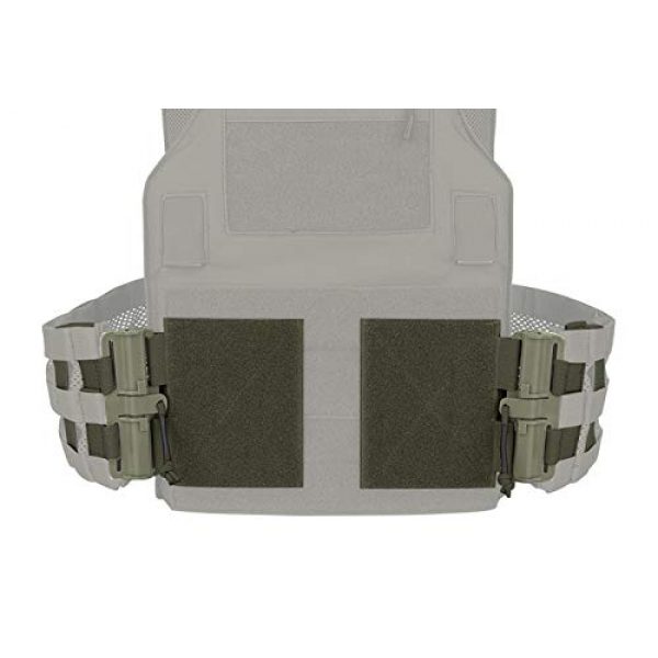 KRYDEX Tactical Pouch 3 KRYDEX Quick Release Buckle Set,Single Point Molle Quick Disconnect Side Entry Conversion with Hoop and Loop for JPC CPC NCP XPC 420 Vest (Ranger Green)