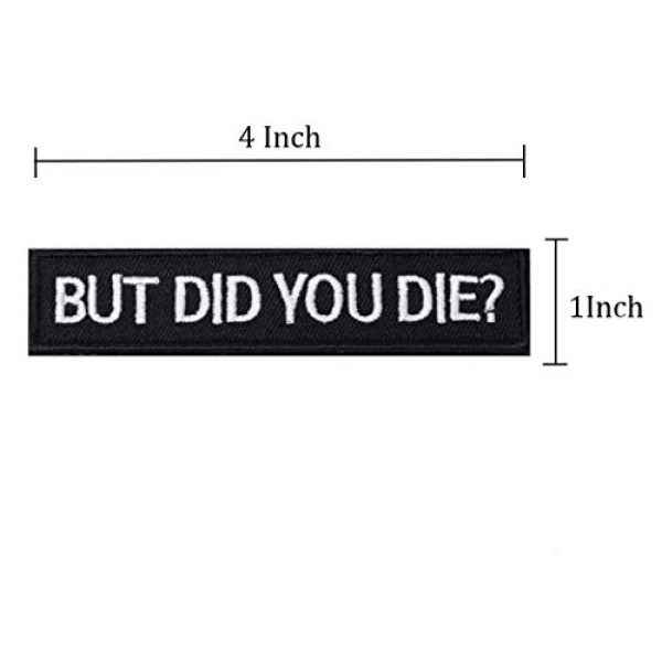U-LIAN Airsoft Morale Patch 2 U-LIAN But Did You Die Morale Tactical Patch Embroidered Applique Morale Hook & Loop Patch