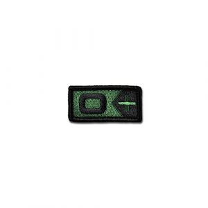 BASTION Airsoft Morale Patch 1 BASTION Morale Patches (Blood Type O Pos, ODG) | 3D Embroidered Patches with Hook & Loop Fastener Backing | Well-Made Clean Stitching | Military Patches for Tactical Bag, Hats & Vest
