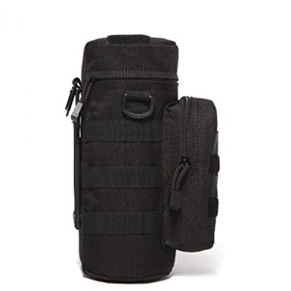 Jipemtra Tactical Pouch 1 Jipemtra Fanny Pack Tactical Waist Pack Military Fanny Packs MOLLE Army Waist Bag Utility Hip Belt EDC Pack Bag Adjustable for Fishing Traveling Camping Hunting Running (Black Water Bottle Pouch)