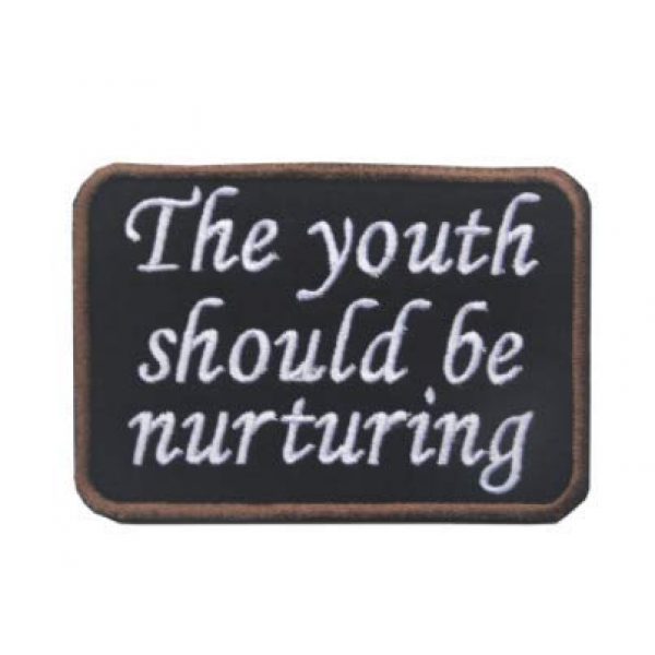 Tactical Embroidery Patch Airsoft Morale Patch 1 The Youth Should Be Nurturing Tactical Embroidery Patch Hook & Loop Morale Patch Military Patch for Clothing Accessory Backpack Armband