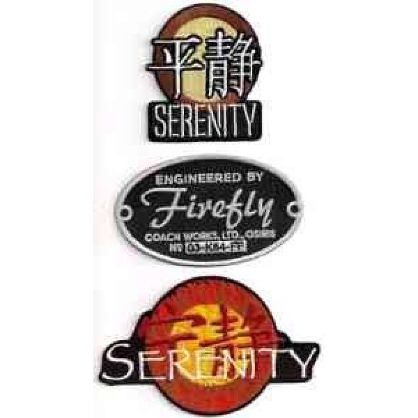Patches Airsoft Morale Patch 1 Patch Set of 3 Serenity/Firefly Logo 3" to 4" Embroidered Patches