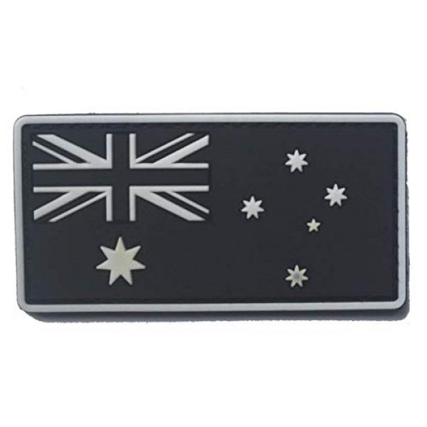 Tactical PVC Patch Airsoft Morale Patch 1 Australia Flag PVC Military Tactical Morale Patch Badges Emblem Applique Hook Patches for Clothes Backpack Accessories