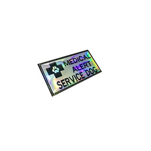 DREAM ARMY Airsoft Morale Patch 1 Medical Alert Service Dog Patch Embroidered Morale Patch Hook Backing pring on PVC Hologram