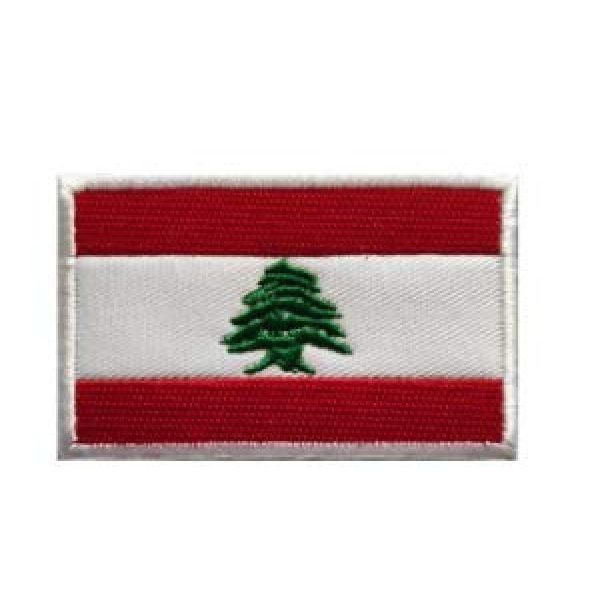 Tactical Embroidery Patch Airsoft Morale Patch 1 Lebanon Flag Embroidery Patch Military Tactical Morale Patch Badges Emblem Applique Hook Patches for Clothes Backpack Accessories