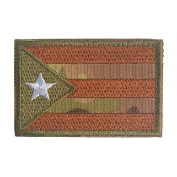Tactical Embroidery Patch Airsoft Morale Patch 1 American USA Puerto Rico Flag Tactical Embroidery Patch Hook & Loop Morale Patch Military Patch for Clothing Accessory Backpack Armband (color3)
