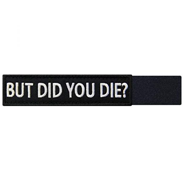 EmbTao Airsoft Morale Patch 5 But Did You Die Morale Tactical Patch Embroidered Applique Fastener Hook & Loop Emblem