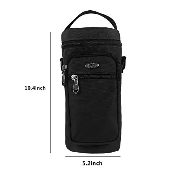 CHICTRY Tactical Pouch 7 CHICTRY Water Bottle Pouch Multifunction Nylon Insulated Kettle Carrier Holder Bag with Adjustable Detachable Shoulder Strap for Outdoor Hiking Travel Camping