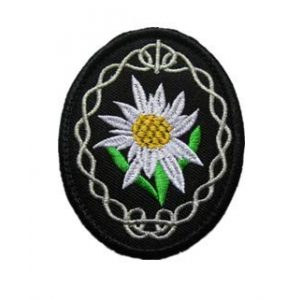 Tactical Embroidery Patch Airsoft Morale Patch 1 German Elite Edelweiss Flower Mountain Climbers Embroidery Patch Military Tactical Morale Patch Badges Emblem Applique Hook Patches for Clothes Backpack Accessories