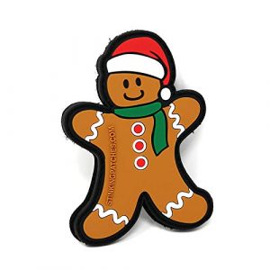 Stinking Patch Co. Airsoft Morale Patch 1 Gingerbread Man Hook and Loop PVC Rubber Patch | Christmas Tactical Patch