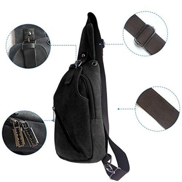 Abonnyc Tactical Pouch 5 Abonnyc Sling Bag, Sling Backpack Outdoor Hiking Travel Daypack Canvas Shoulder Chest Bag Rucksack Crossbody Pack for Men Women Girls Boys