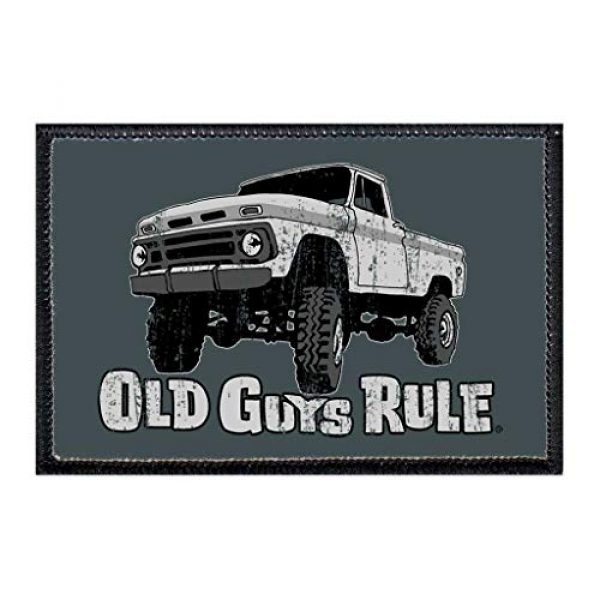 OLD GUYS RULE Airsoft Morale Patch 2 OLD GUYS RULE Trucks Morale Patches by Pull Patch | Set of 3 | Easy Hook and Loop Attach to Hats, Jeans, Vest, Coat | 2x3 inches | Low Profile, Enclosed Border | Gift for Dad, Husband