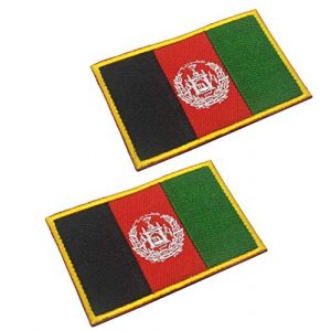 Tactical Embroidery Patch Airsoft Morale Patch 1 2pcs Afghanistan Flag Embroidery Patch Military Tactical Morale Patch Badges Emblem Applique Hook Patches for Clothes Backpack Accessories