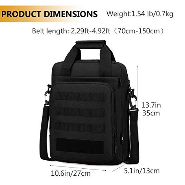 Protector Plus Tactical Pouch 3 Protector Plus Tactical Messenger Bag Men Military MOLLE Tote Sling Shoulder Pack Tool Briefcase Assault Gear Handbags Case Outdoor Utility Carry Satchel (Patch Included)