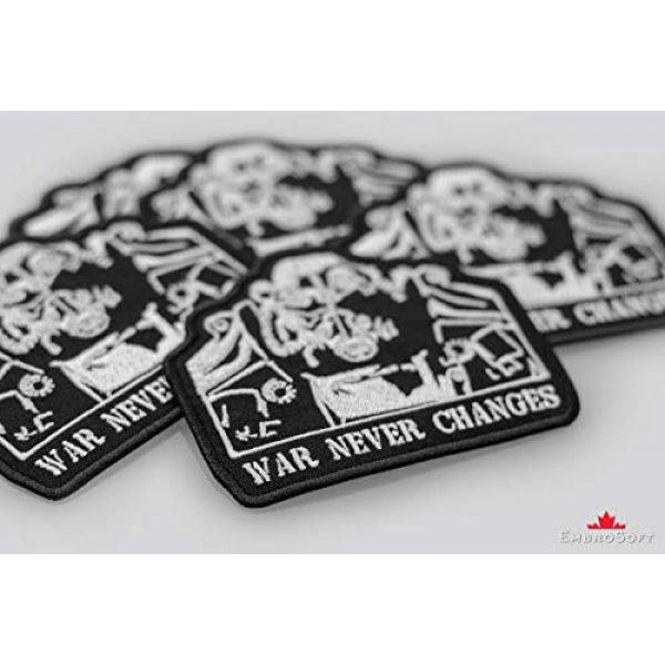 Embrosoft Airsoft Morale Patch 5 Fallout T-45d Power Armor Silhouette Embroidered Patch Iron On (3.5" x 3")