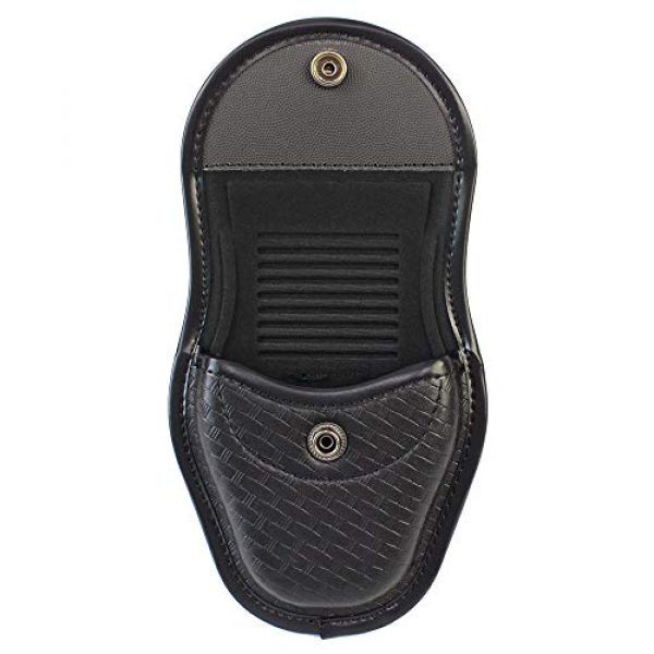 ROCOTACTICAL Tactical Pouch 5 ROCOTACTICAL Basketweave Single Handcuff Case, Hidden Snap Handcuff Holder Pouch, Molded Single Cuff Case