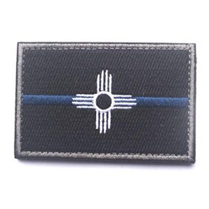 Tactical Embroidery Patch Airsoft Morale Patch 1 State Flag of New Mexico Embroidery Patch Military Tactical Morale Patch Badges Emblem Applique Hook Patches for Clothes Backpack Accessories