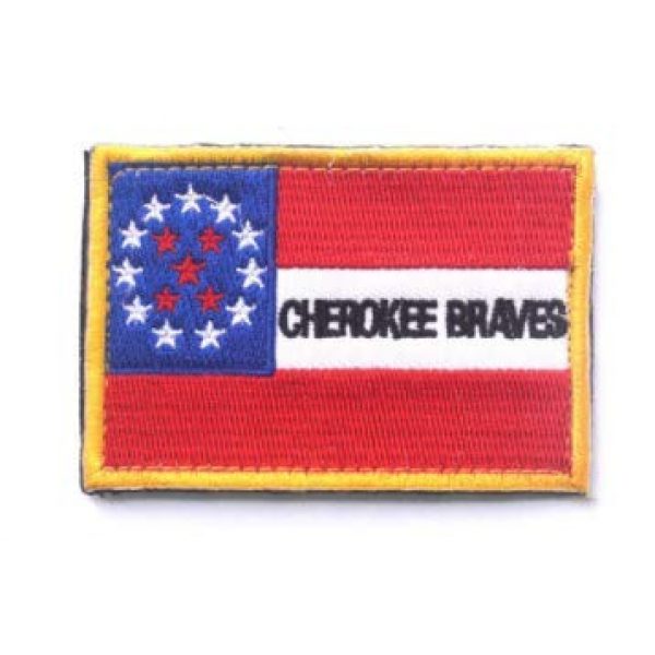 Tactical Embroidery Patch Airsoft Morale Patch 1 Cherokee Braves Tactical Embroidery Patch Hook & Loop Morale Patch Military Patch for Clothing Accessory Backpack Armband