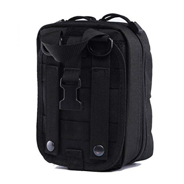 R.SASR Tactical Pouch 2 Tactical Medical Molle Pull Away Pouch, Tactical MOLLE Utility Pouch (Black)