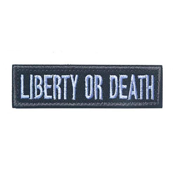 Tactical Embroidery Patch Airsoft Morale Patch 6 Liberty or Death Tactical Embroidery Patch Hook & Loop Morale Patch Military Patch for Clothing Accessory Backpack Armband (5pcs)
