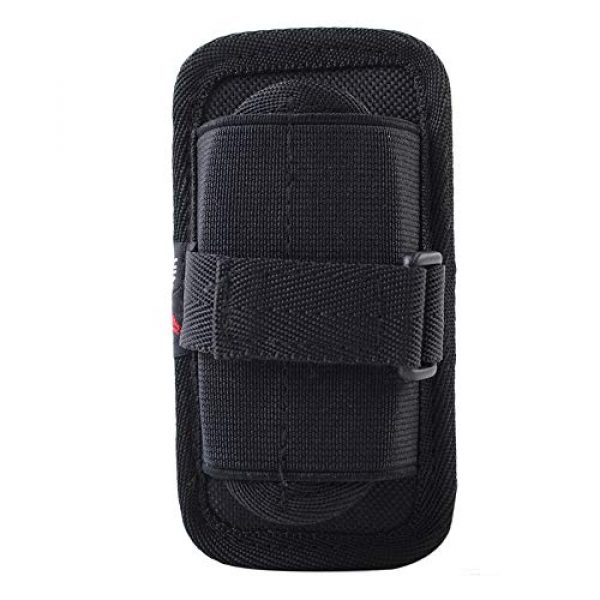 MiOYOOW Tactical Pouch 1 MiOYOOW Flashlight Holster, Flashlight Pouch with 360 Degrees Rotatable Belt Clip Tactical MOLLE Durable Nylon Torch Carry Case