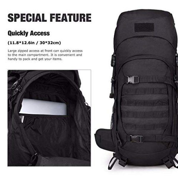 Mardingtop Tactical Backpack 5 Mardingtop Bundle Items: 50L Molle Tactical Backpack Black