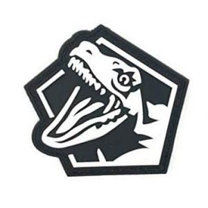 PVC PATCH Airsoft Morale Patch 1 Tyrannosaurus T-Rex Dinosaur Military Hook Loop Tactics Morale PVC Patch (color3)