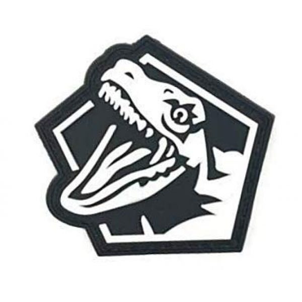 PVC PATCH Airsoft Morale Patch 1 Tyrannosaurus T-Rex Dinosaur Military Hook Loop Tactics Morale PVC Patch (color3)