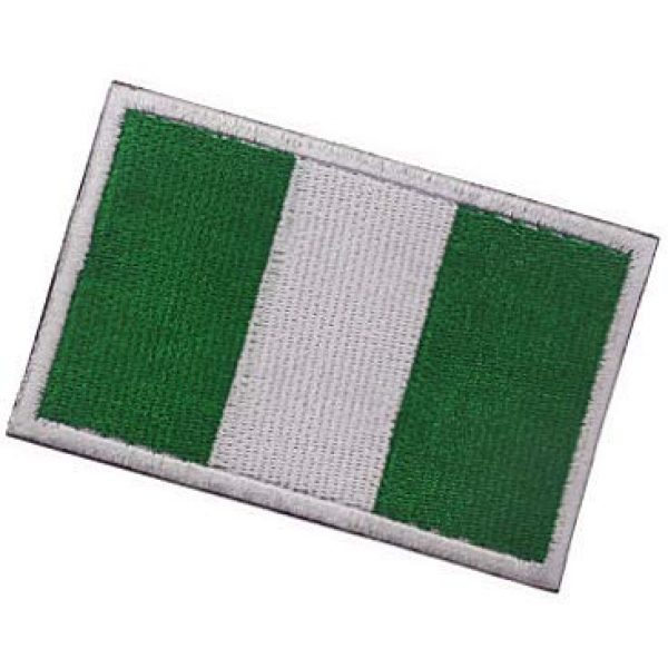 Embroidery Patch Airsoft Morale Patch 3 Nigerian Flag Patch Military Hook Loop Tactics Morale Embroidered Patch