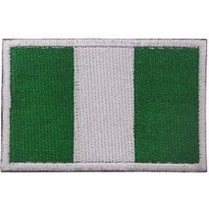 Embroidery Patch Airsoft Morale Patch 1 Nigerian Flag Patch Military Hook Loop Tactics Morale Embroidered Patch