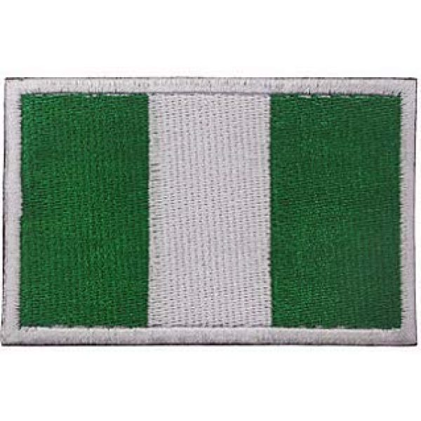 Embroidery Patch Airsoft Morale Patch 1 Nigerian Flag Patch Military Hook Loop Tactics Morale Embroidered Patch