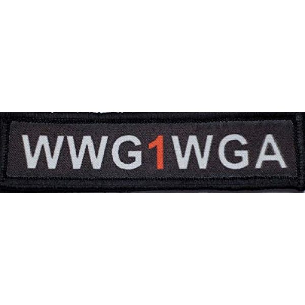 RedheadedTshirts Airsoft Morale Patch 1 1x4" WWG1WGA QAnon Morale Patch. Hook and Loop