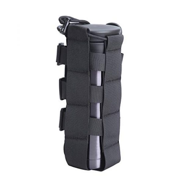 Elitezip Tactical Pouch 1 Elitezip Outdoor Sport Water Botttle Pouch, Tactical Molle Mesh Water Bottle Holder, Multifunctional Adjustable Water Bottle Carrier Black