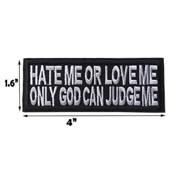 Hng Kiang Hu Airsoft Morale Patch 2 Hate Me Or Love Me Only God Can Judge Me Embroidered Iron On Sew On Morale Funny Patch