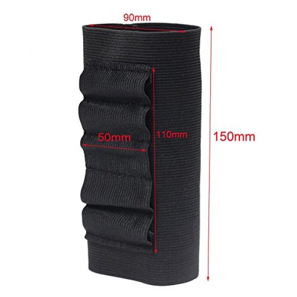 Pvnoocy Tactical Pouch 2 Airsoft Rifle Hunting Tactical Shotgun Pouches 5 Butt Cartridges Stock Shell Holder Elastic Fabric Ammunition Carrier Pouch