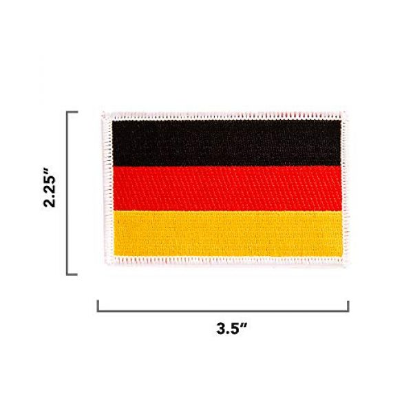 Desert Cactus Airsoft Morale Patch 2 Germany Flag Patch Single 3.5Wx2.25H Iron On Sew Embroidered Tactical Morale Back Pack Hat Bags (Single Patch)