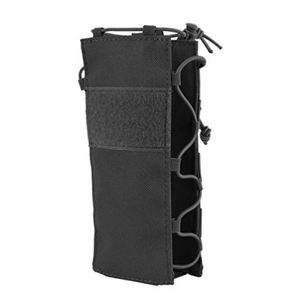 LIOOBO Tactical Pouch 1 LIOOBO Military Water Bottle Bag Waist Pouch Holder Outdoors Travel for Men Women Black