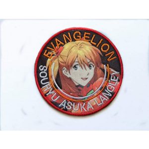 Embroidery Patch Airsoft Morale Patch 1 Japan Anime Evangelion Patch Military Hook Tactics Morale Embroidered Patch Asuka Langley Soryu