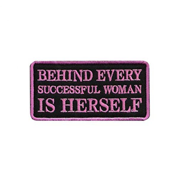 Tactical Embroidery Patch Airsoft Morale Patch 1 Behind Every Successful Woman is Herself Tactical Embroidery Patch Hook & Loop Morale Patch Military Patch for Clothing Accessory Backpack Armband