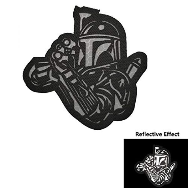 APBVIHL Airsoft Morale Patch 3 4 Pack Infrared IR Reflective Star Wars Mandalorian This is The Way Full Helmet Patch - Fastener Hook and Loop Backing Tactical Military Morale Appliques Emblem Badges