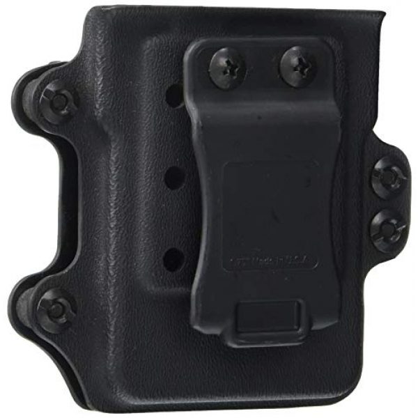 L.A.G. TACTICAL, INC Tactical Pouch 2 L.A.G. TACTICAL, INC., Single Pistol Magazine Carrier, Fits All Double Stack 45/10mm Magazines, Kydex, Black Finish, one Size (35000)